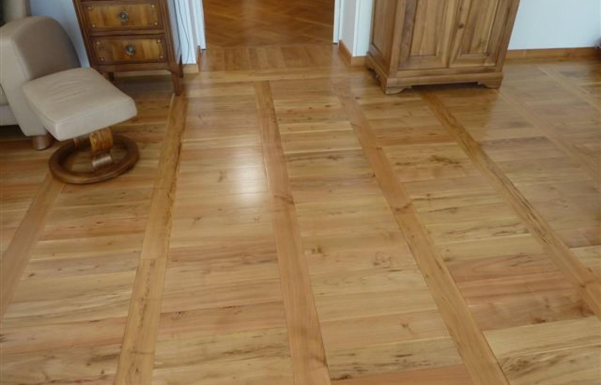 pose de parquet massif cenon